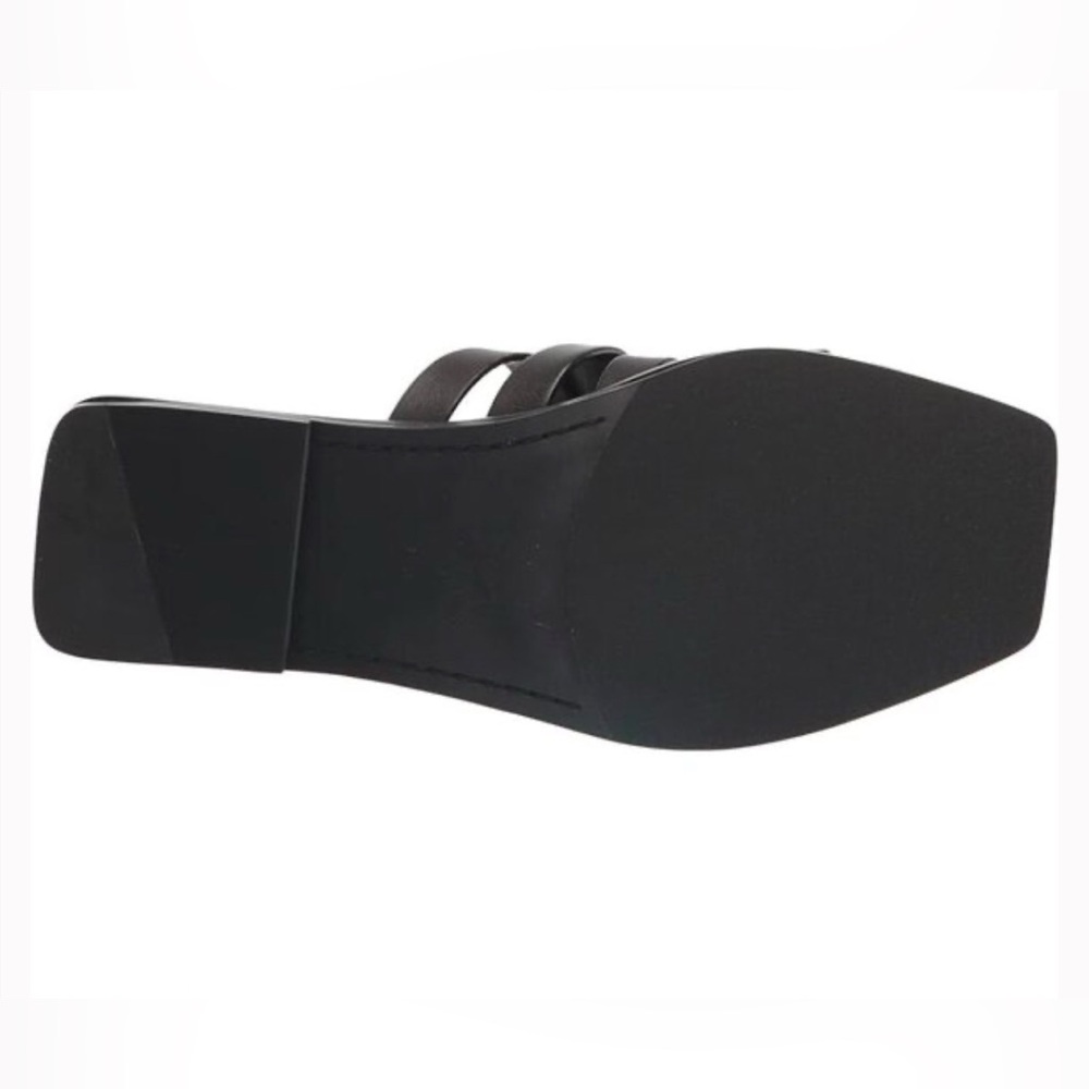 Marc Fisher LTD black kimiko Leather upper slide sandals NWT size 6m… - Picture 2 of 14